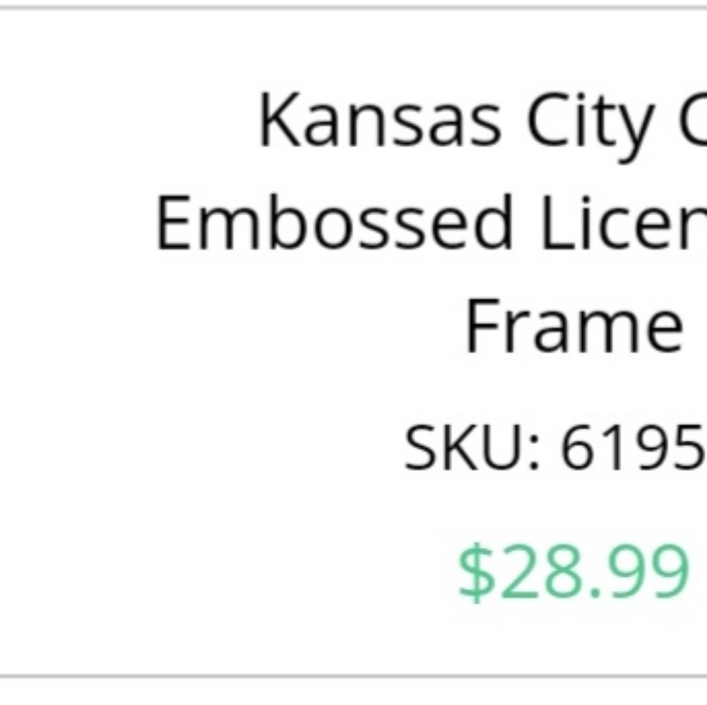 Previously loved Chiefs License Plate Frames (2)
